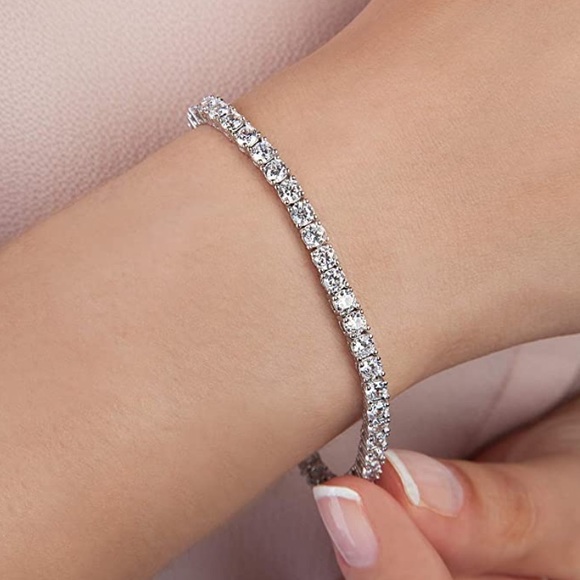 ✨14kt Rose gold plated tennis bracelet 6.5” NEW - Picture 6 of 8